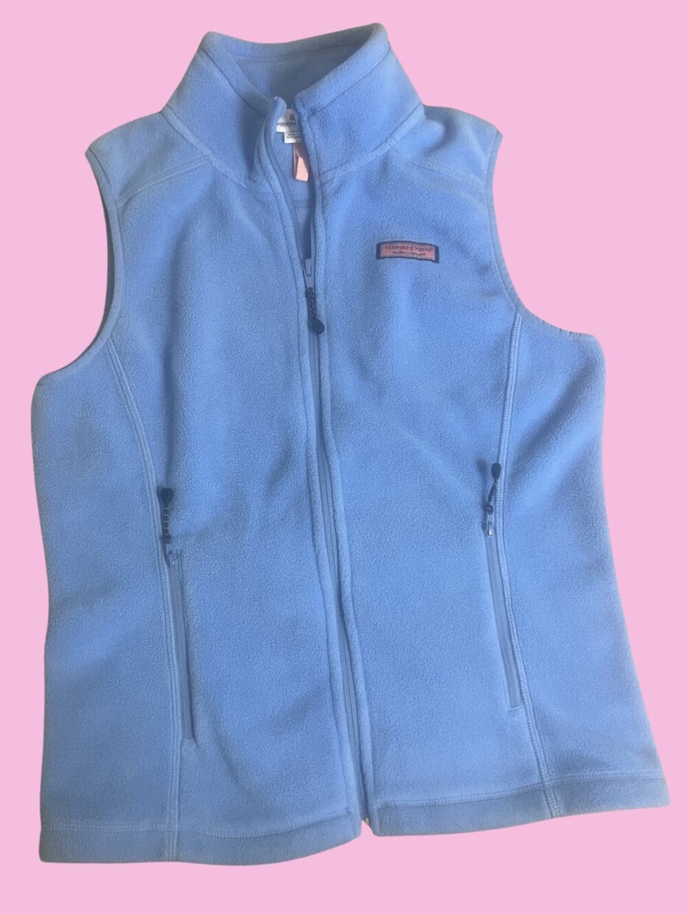 VINEYARD VINES Full Zip Vest in Blue, Zip Pockets, Fleece| Women’s Size: XS